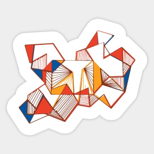 Geometric abstract popcolor minimal Sticker